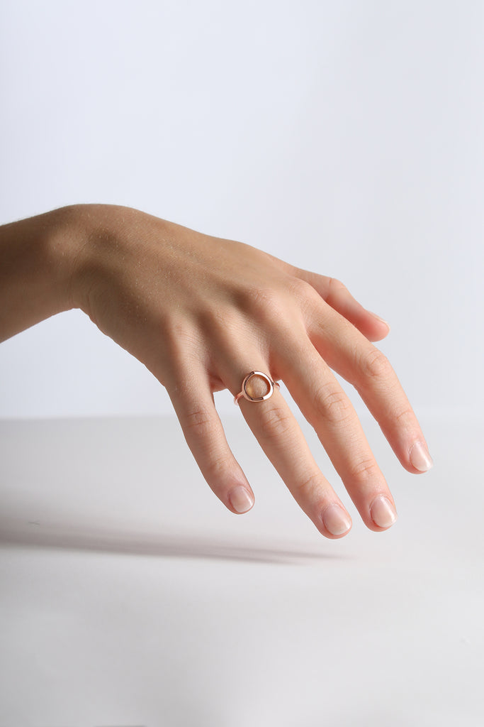 LE SECRET Bague or rose 18k - Maison Mouche bijoux classiques pas classiques